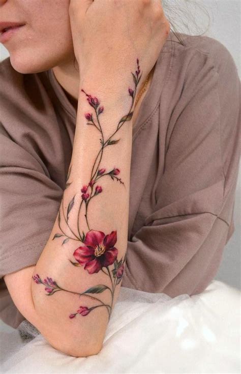 flower tattoos on arm